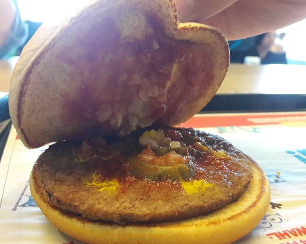 Ein Hamburger aus einem Fasst Food Restaurant